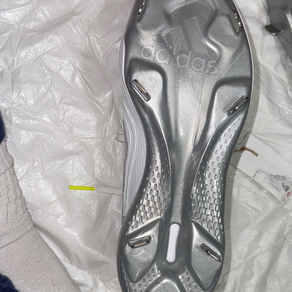 Adidas Adizero PureHustle Softball Metal Cleats White Iridescent Women's 9.5 - Picture 6 of 13